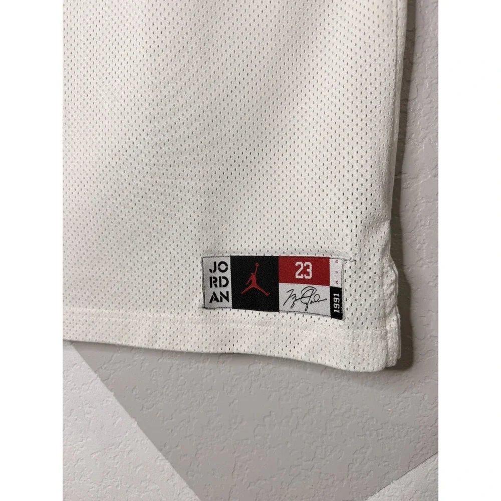 Jordan DNA Tank Top Mensy L White Mesh Sleeveless Jumpman Graphic Basketball USA